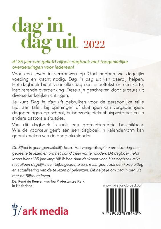 Achterkant van Dag in dag uit 2022