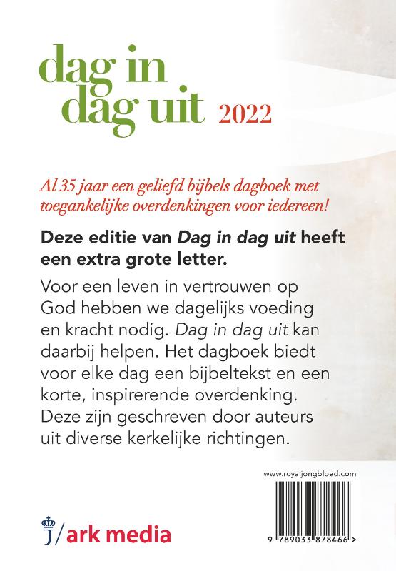 Achterkant van Dag in dag uit 2022