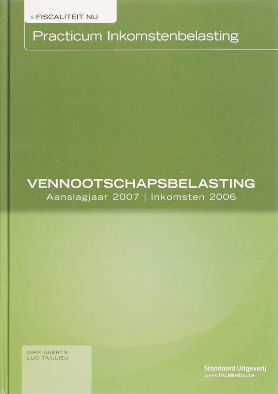 Achterkant van Vennootschapsbelasting
