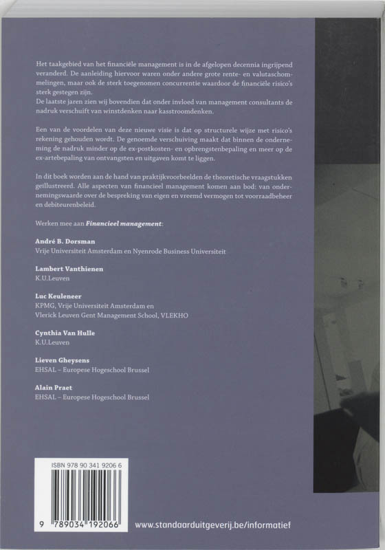 Achterkant van Financieel Management
