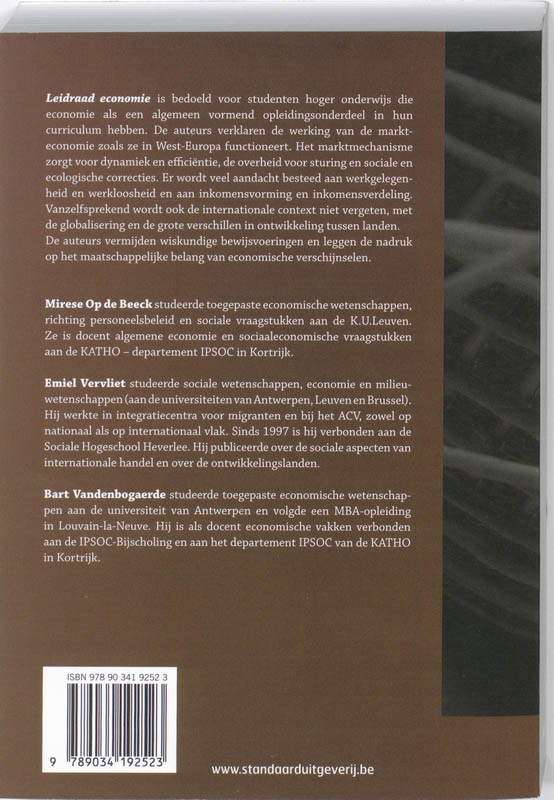 Achterkant van Leidraad Economie