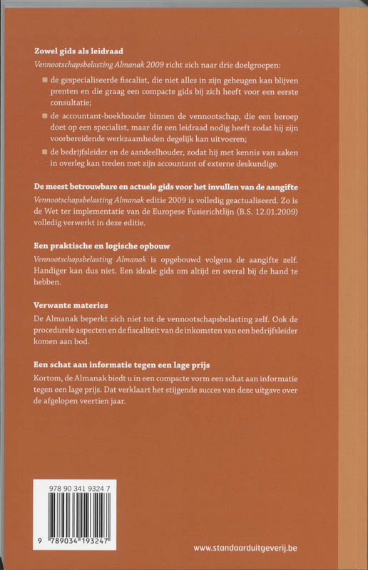 Achterkant van 2009
