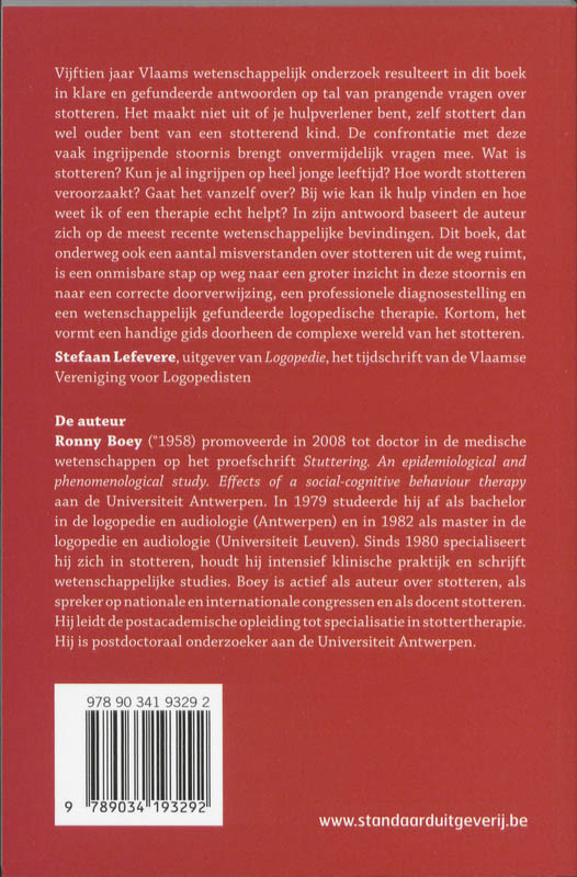 Achterkant van Spreken over stotteren