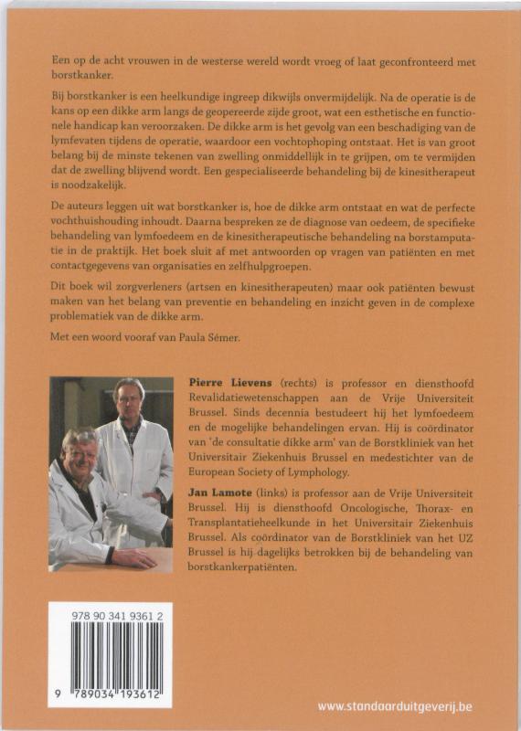 Achterkant van Lymfoedeem na borstkanker