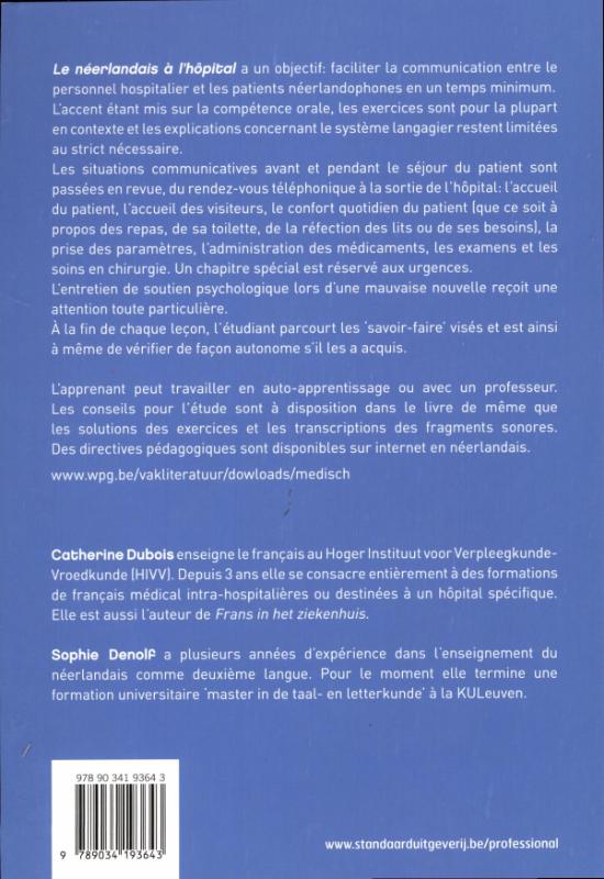 Achterkant van Le néerlandais à l'hôpital