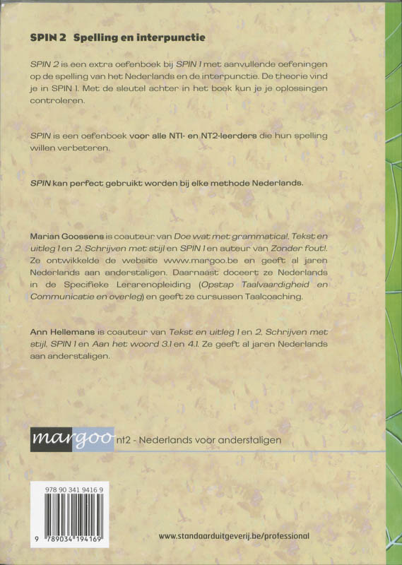 Achterkant van Oefenboek