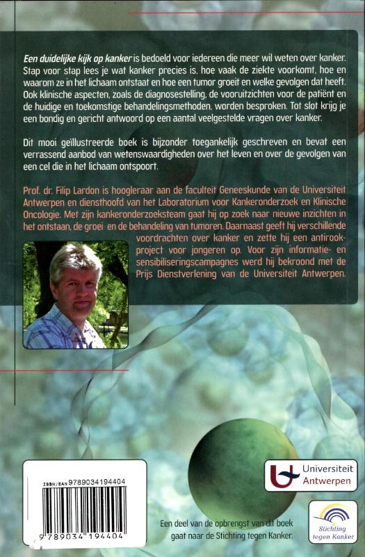 Achterkant van Een duidelijke kijk op kanker
