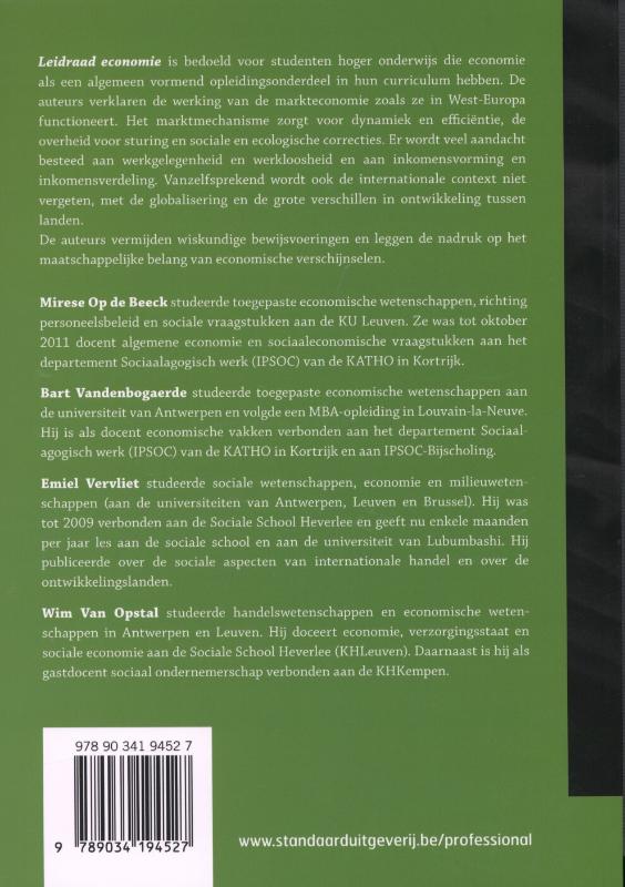 Achterkant van Leidraad economie