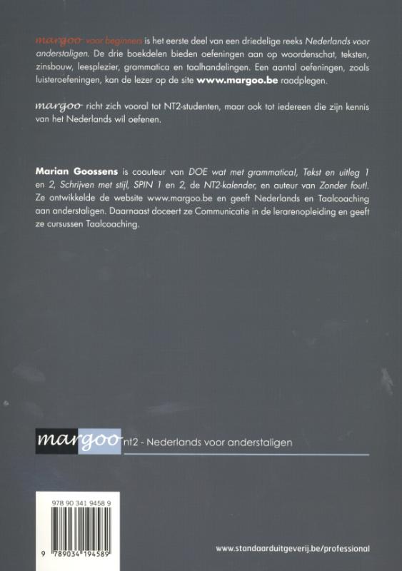 Achterkant van Niveau 1 beginners
