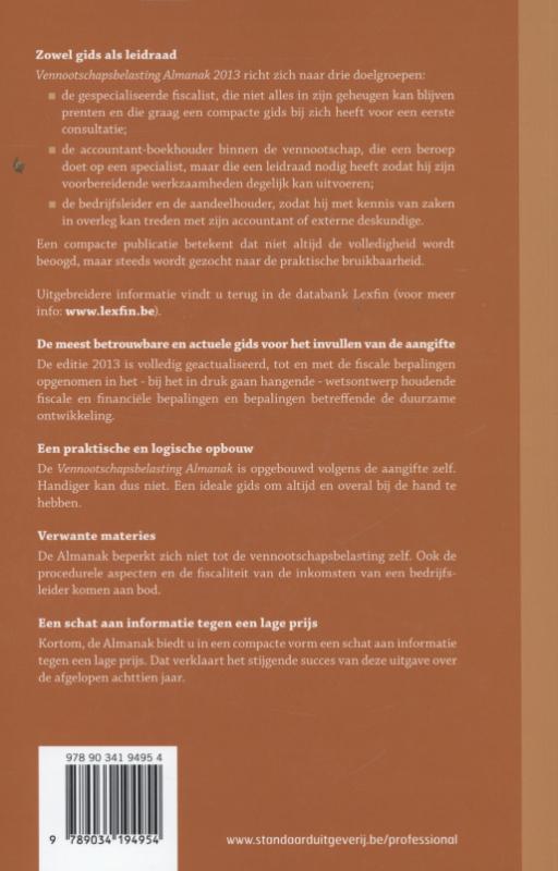 Achterkant van 2013