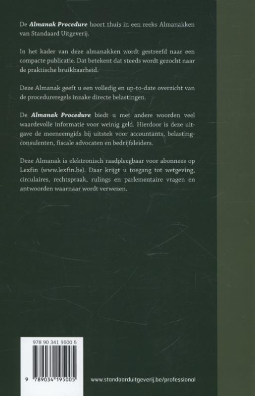 Achterkant van Inzake directe belastingen 2013