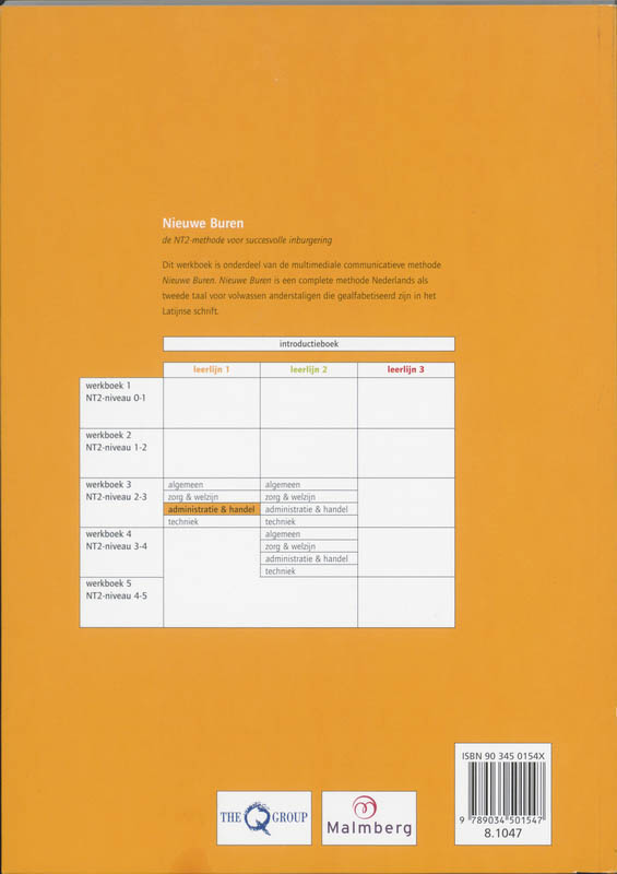 Achterkant van Werkboek 3 Administratie & Handel