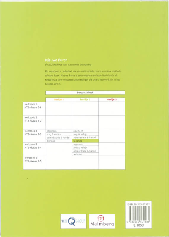 Achterkant van Werkboek 3 Techniek