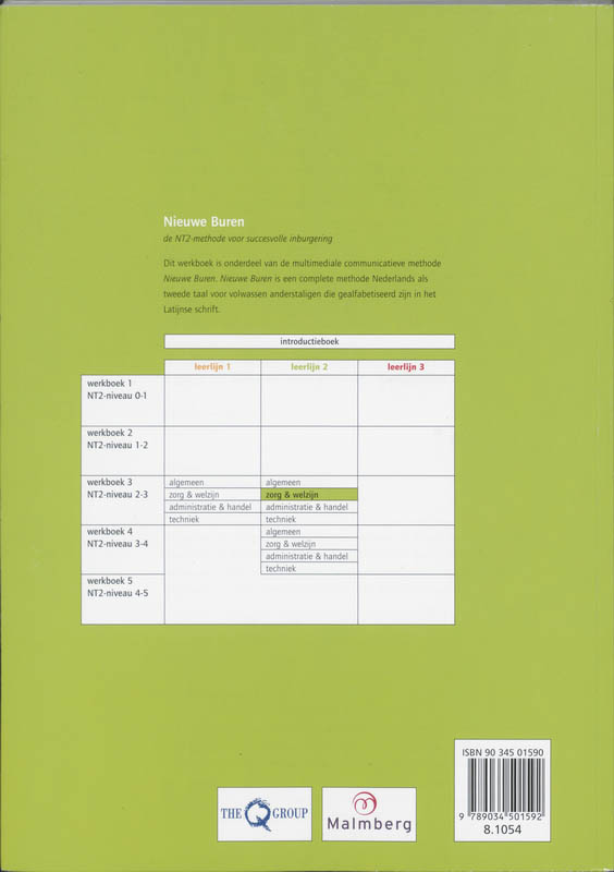 Achterkant van Werkboek 3 Zorg & Welzijn