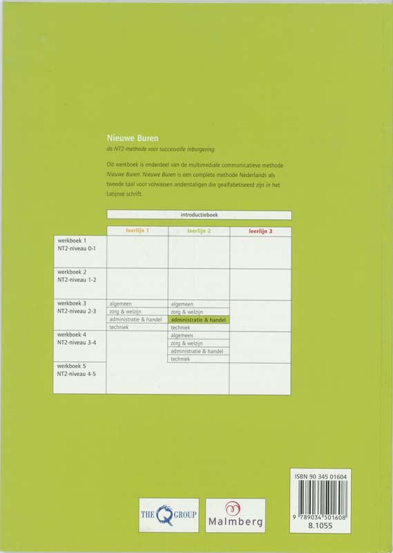 Achterkant van Werkboek 3 Administratie & Handel