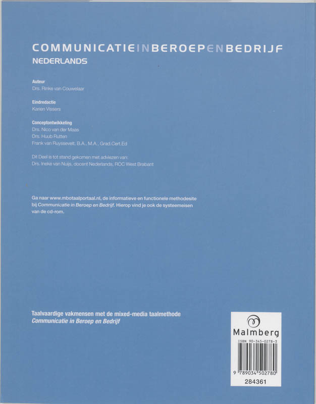 Achterkant van Handel Nederlands 2