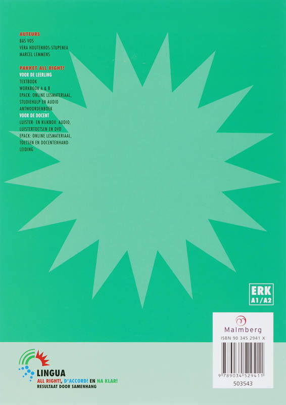 Achterkant van workbook