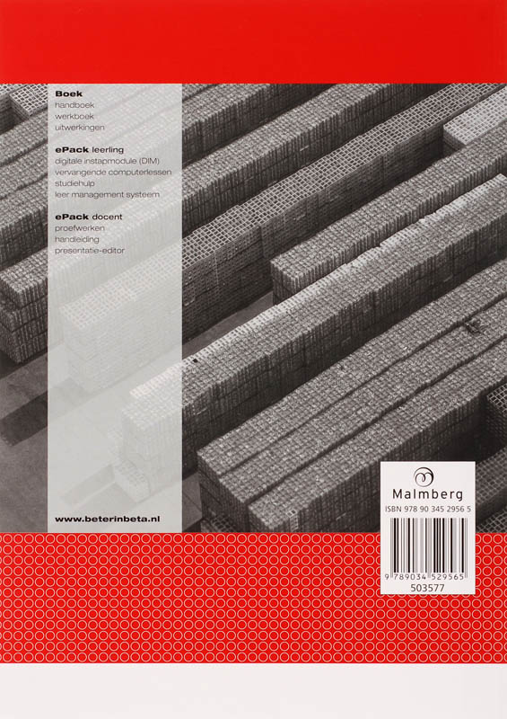 Achterkant van Uitwerkingenboek B