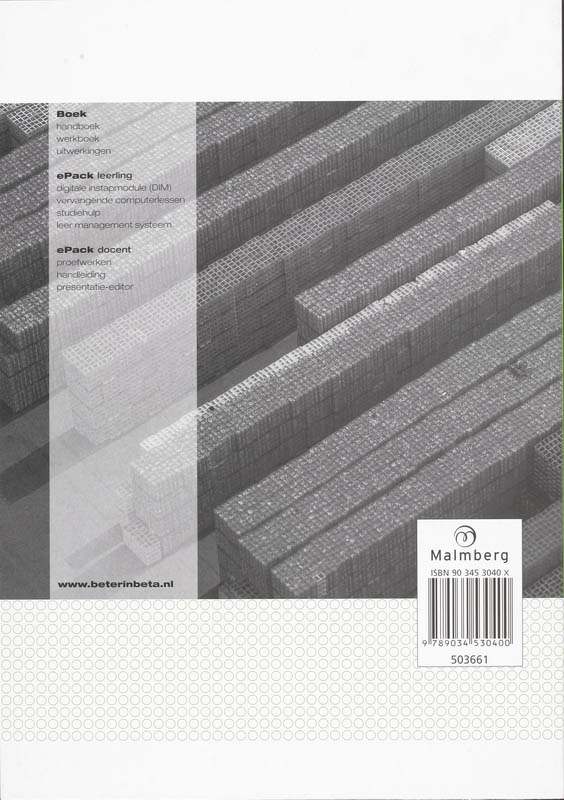 Achterkant van Werkboek A