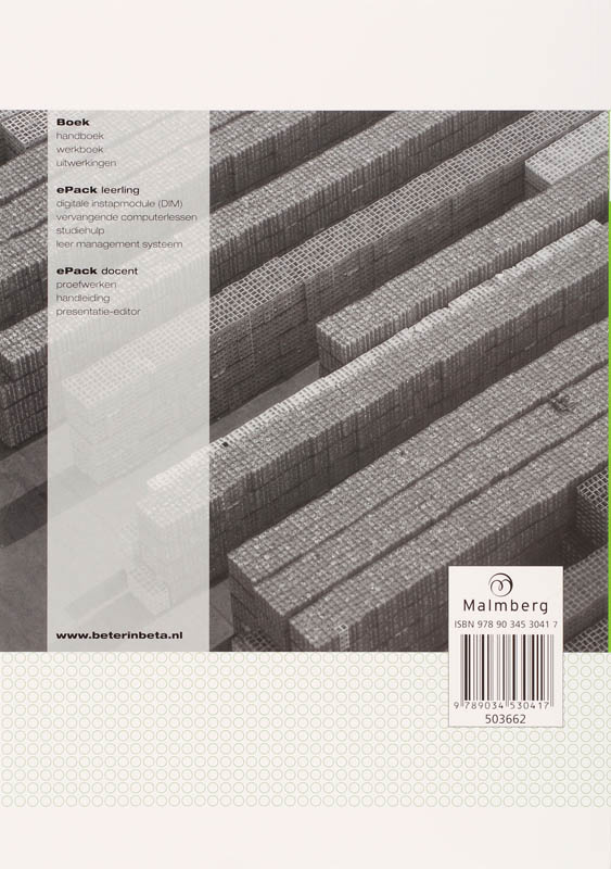 Achterkant van Werkboek B