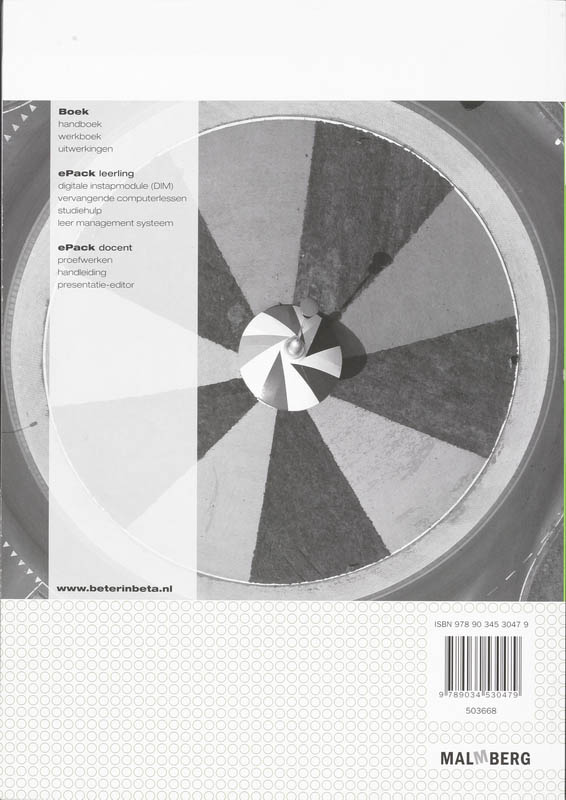 Achterkant van Werkboek B