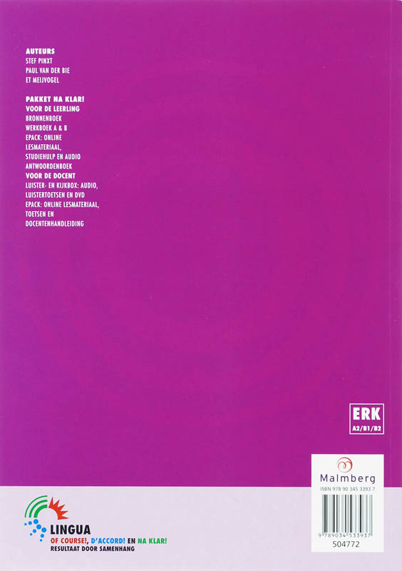 Achterkant van Werkboek