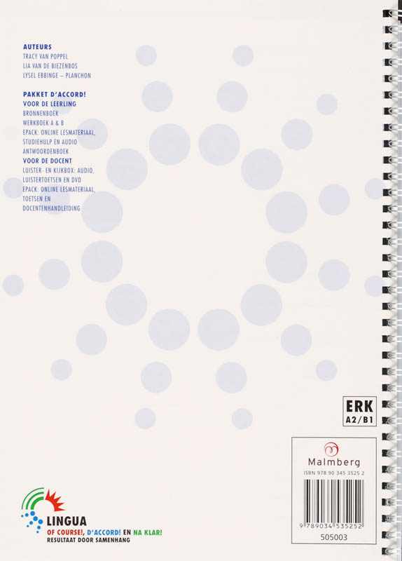 Achterkant van Antwoordenboek A