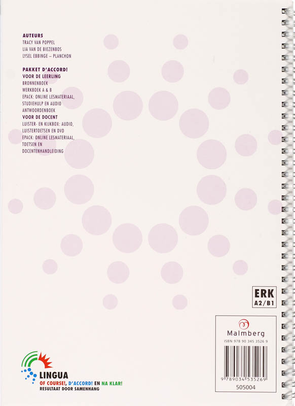 Achterkant van Antwoordenboek A