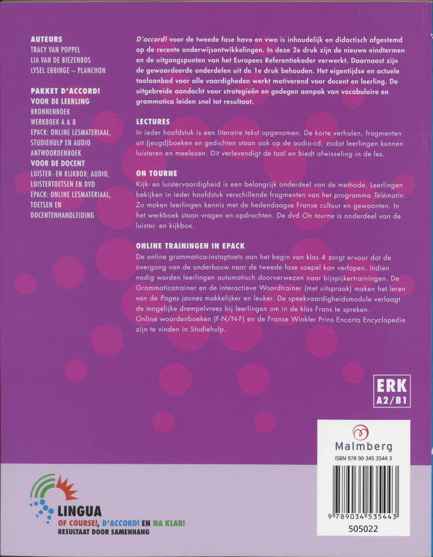 Achterkant van Bronnenboek