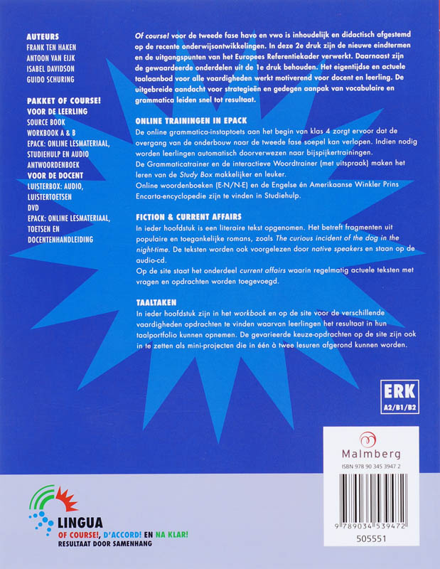 Achterkant van Bronnenboek