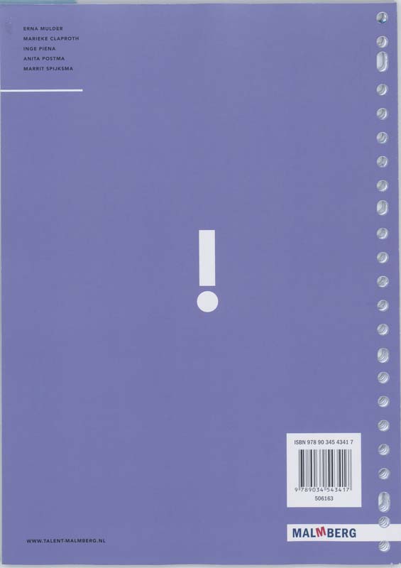 Achterkant van werkboek
