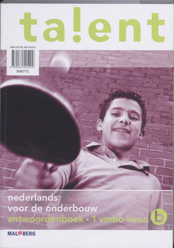 Achterkant van Antwoordenboek a/b