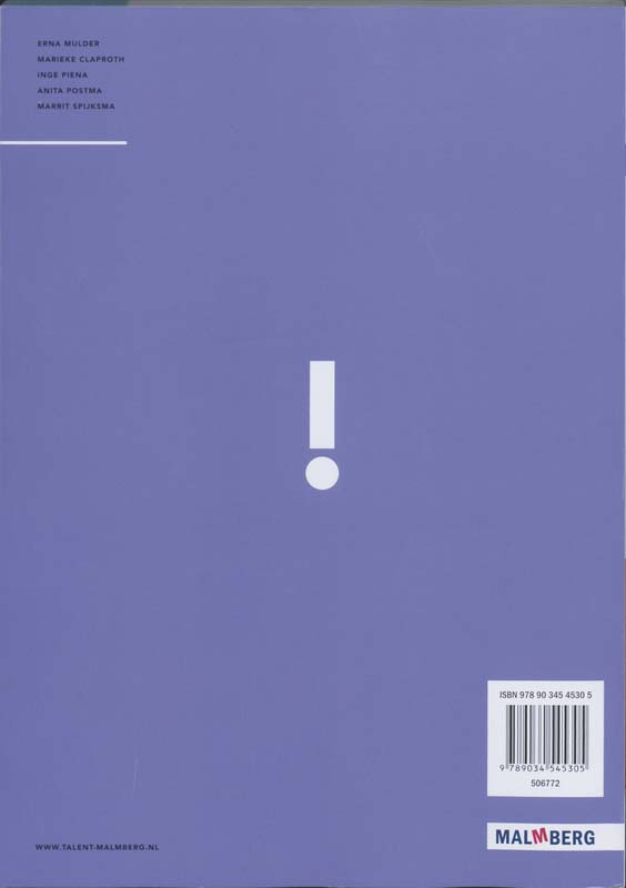 Achterkant van Antwoordenboek