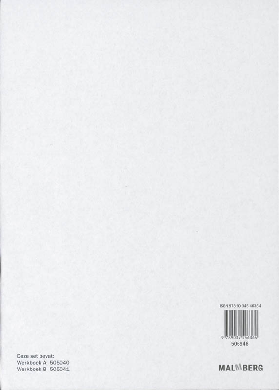 Achterkant van Werkboek A&B