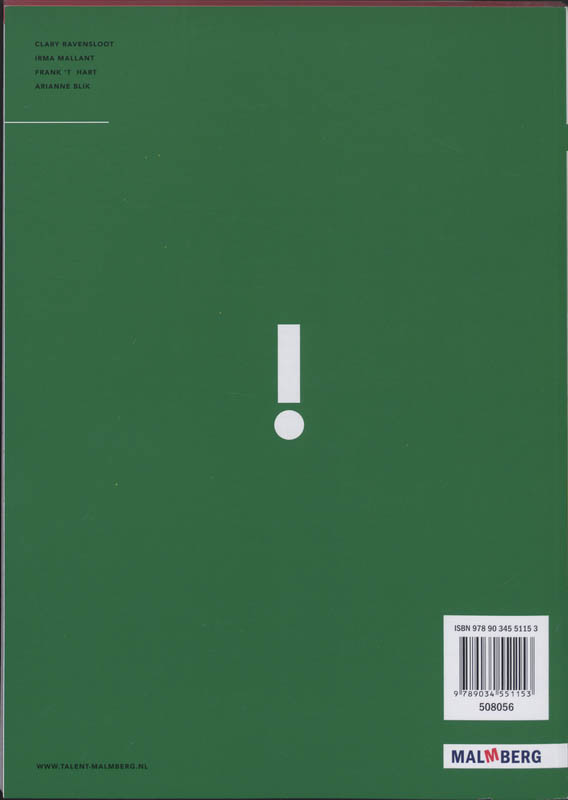 Achterkant van Tekstenboek