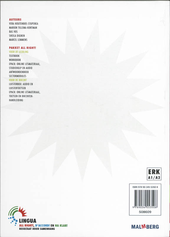 Achterkant van Antwoordenboek