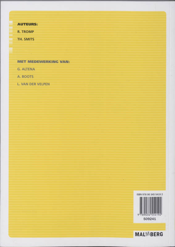 Achterkant van Werkboek
