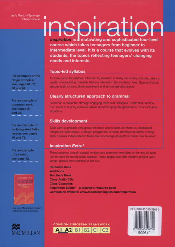Achterkant van Student's Book 1