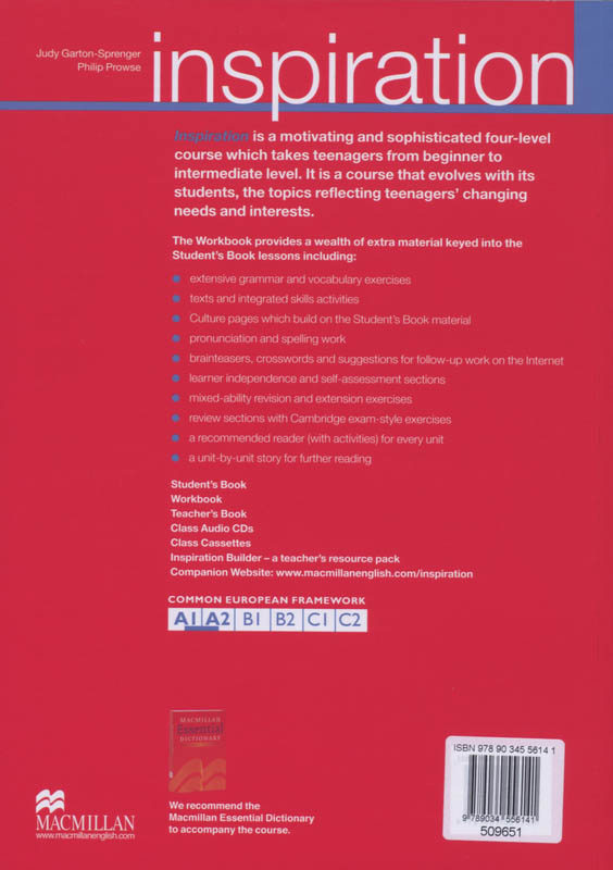 Achterkant van Workbook