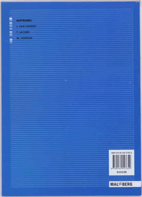 Achterkant van Uitwerkingenboek deel A