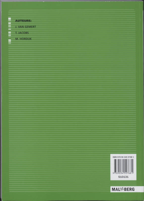 Achterkant van Uitwerkingenboek B