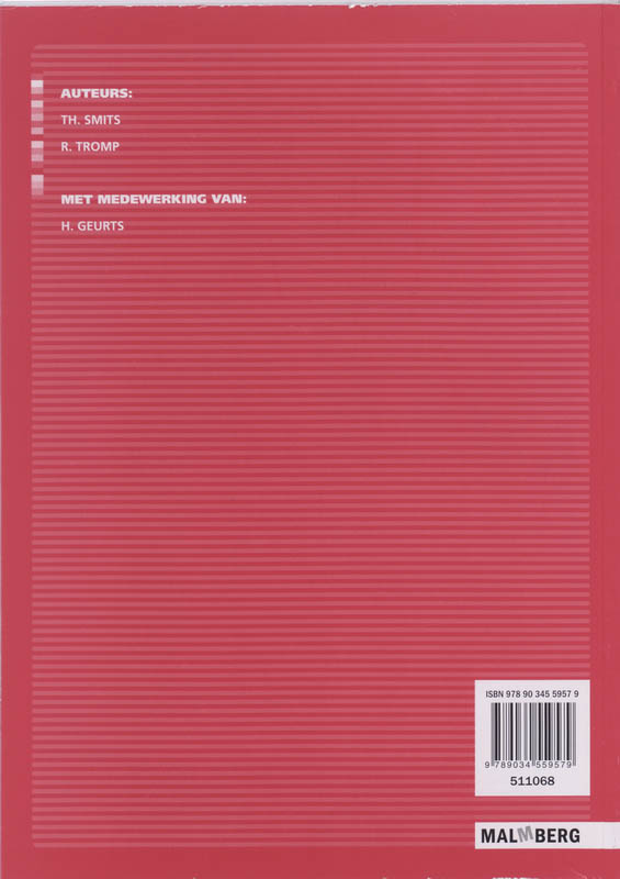 Achterkant van 2-uurs uitwerkingenboek