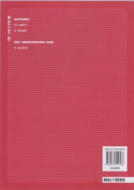 Achterkant van 2-uurs uitwerkingenboek