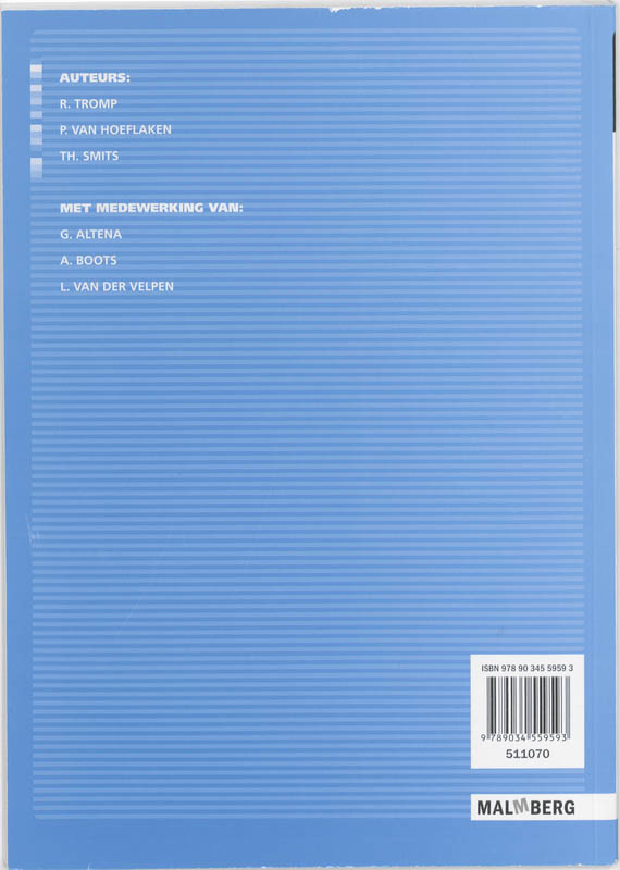 Achterkant van 2-uurs uitwerkingenboek