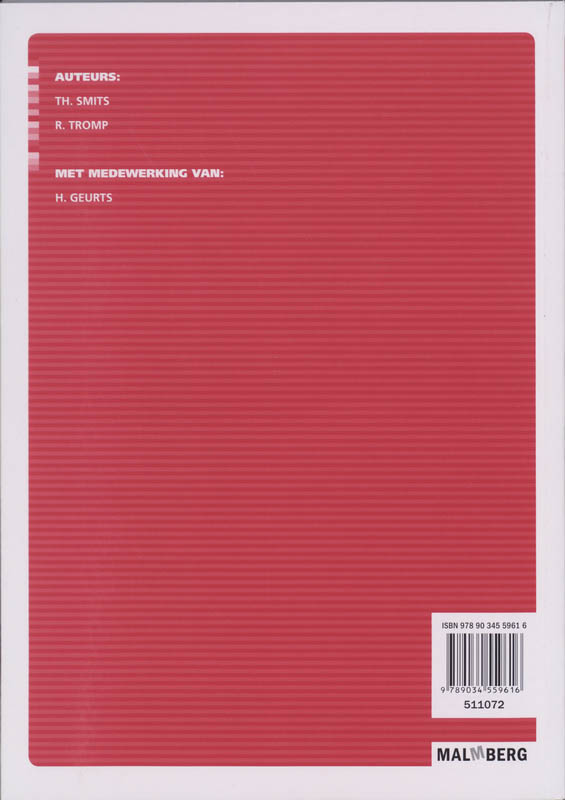 Achterkant van 2-uurs werkboek B