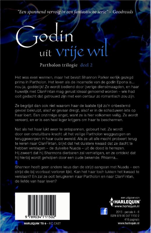 Achterkant van Godin uit vrije wil