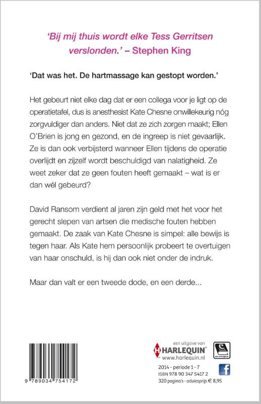 Achterkant van Onder het mes