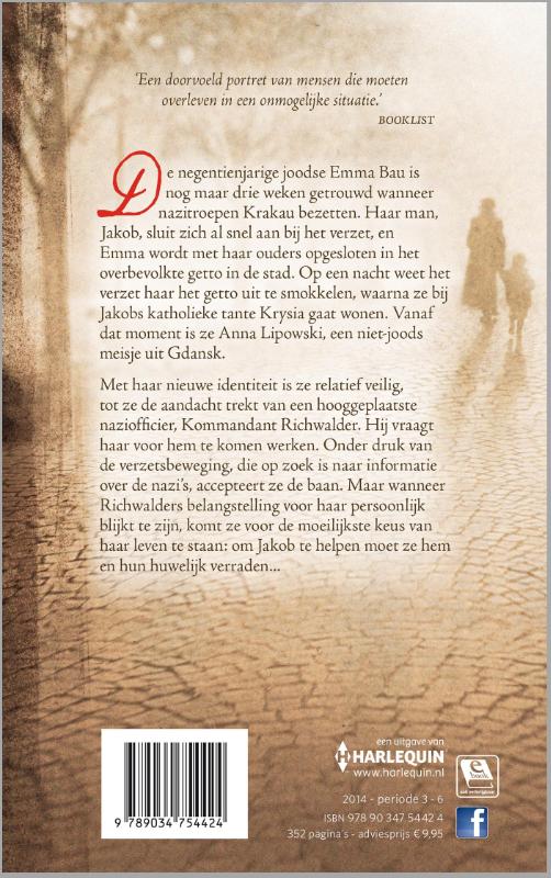 Achterkant van Het meisje van de Kommandant
