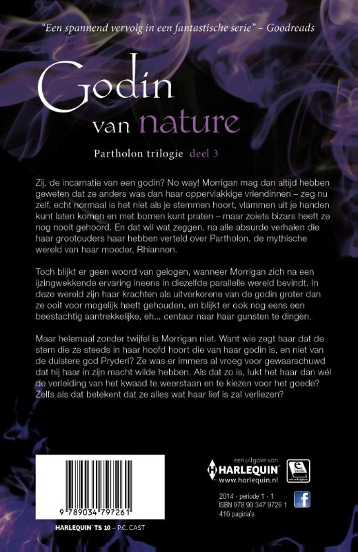 Achterkant van 3 Godin van nature