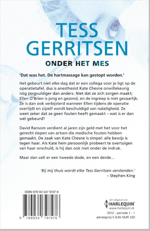 Achterkant van Onder het mes